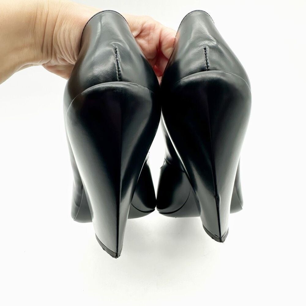 PRADA Modellerie Black Mary Jane Heels Size 40 US 9.5 Pointed Square Toe Pump - Picture 9 of 15